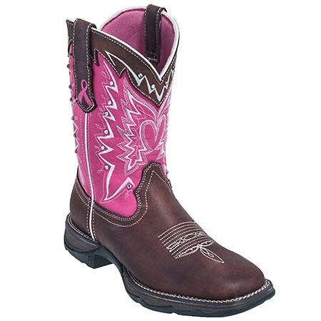 Durango Boots: Women's Brown RD3557 Pink Awareness Western Work Boots 7 Durango Boots: Women's Brown RD3557 Pink Awareness Western Work Boots - Image 5