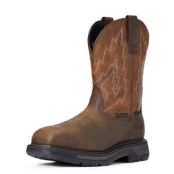Ariat Boots: Men's 10033993 Dark Brown Big Rig Waterproof Composite Toe Work Boot -Overlook Boots shop f20 mns work 10033993 3 4 front