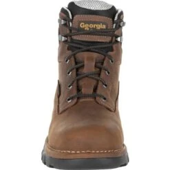 Georgia Boots: Men's GB00312 Brown EH Plain Toe Eagle One Waterproof Boots -Overlook Boots shop gb00312 3 large