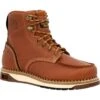 Georgia Boots: Men's GB00489 Brown Plain Toe AMP LT Wedge Moc Toe EH 6" Work Boot -Overlook Boots shop gb00489