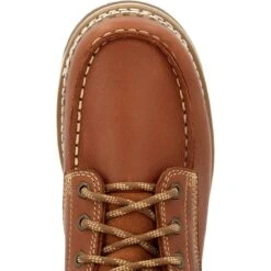 Georgia Boots: Men's GB00489 Brown Plain Toe AMP LT Wedge Moc Toe EH 6" Work Boot -Overlook Boots shop gb00489 birdseye
