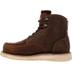Georgia Boots: Men's GB00592 Brown Nano Composite Toe AMP LT Wedge Moc Toe Waterproof Work Boot -Overlook Boots shop gb00592 instep profile