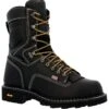 Georgia Boots: Men's GB00603 Black Plain Toe 8" USA Made Logger Waterproof Work Boot 1 Georgia Boots: Men's GB00603 Black Plain Toe 8" USA Made Logger Waterproof Work Boot -Overlook Boots shop gb00603