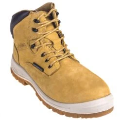 Genuine Grip Boots: Men's 6052 Composite Toe Waterproof Non-Metallic Wheat EH Work Boots -Overlook Boots shop genuine grip 6052 p 01