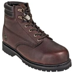Georgia Boots: Waterproof G6174 Brown Steel Toe EH Men's 6-Inch Oiler Work Boots -Overlook Boots shop georgia g6174 p 01
