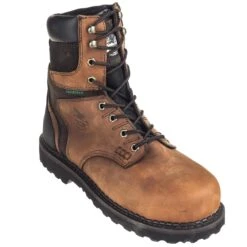 Georgia Boots: Waterproof General Toe Men's G9134 Dark Brown Brookville 8-Inch Leather Work Boots -Overlook Boots shop georgia g9334 p 01 1