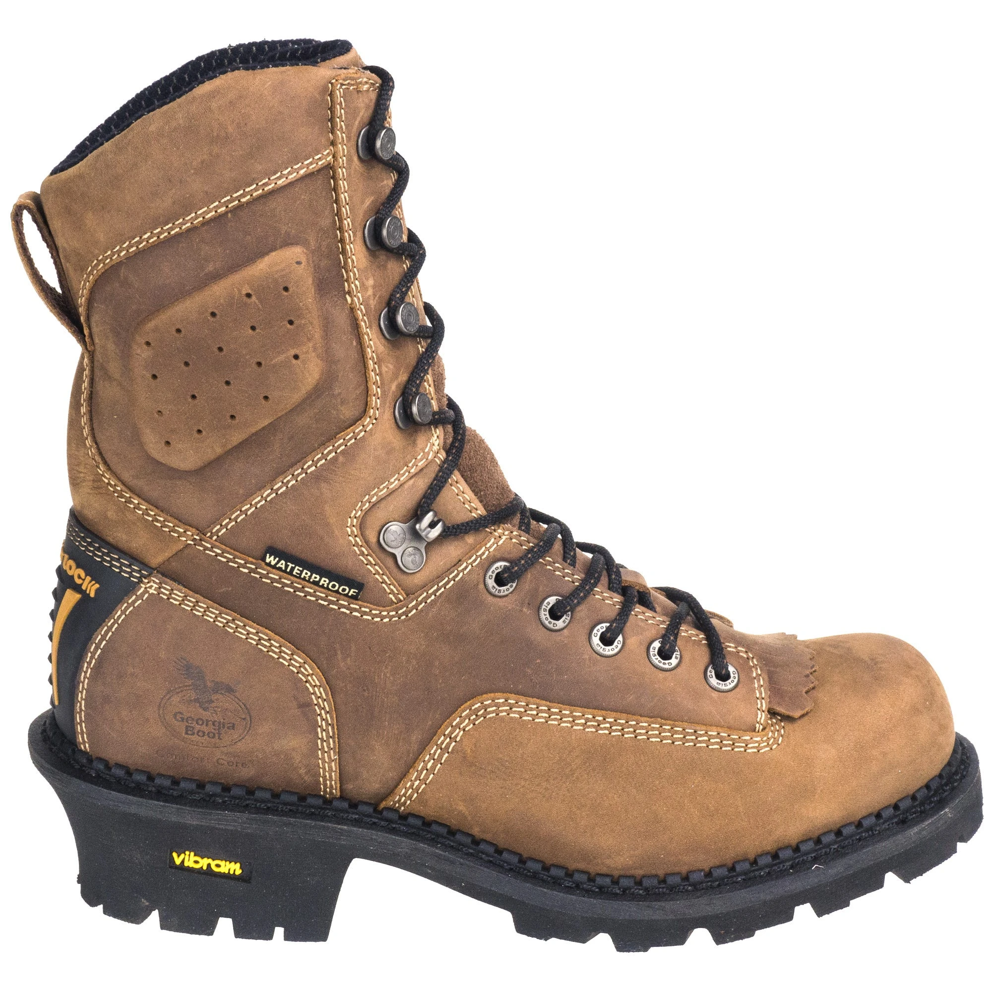 Georgia Boots: Men's Waterproof GB00096 Brown Slip-Resistant Comfort Core General Toe Logger Boots 6 Georgia Boots: Men's Waterproof GB00096 Brown Slip-Resistant Comfort Core General Toe Logger Boots - Image 4