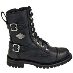 Harley Davidson Boots: 83853 Side Zip Women's Black Balsa Motorcycle Boots -Overlook Boots shop harley davidson d83853 o 01