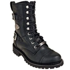 Harley Davidson Boots: 83853 Side Zip Women's Black Balsa Motorcycle Boots -Overlook Boots shop harley davidson d83853 p 01