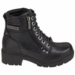 Harley Davidson Boots: Women's D83877 Zip Up Black Motorcycle Boots -Overlook Boots shop harley davidson d83877 o 01