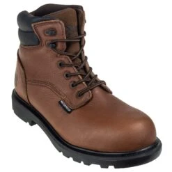 Iron Age Boots: Men's Brown IA0160 Composite Toe Waterproof Non Metal Work Boots
