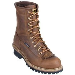 Carolina Boots: Men's Brown CA8824 EH Waterproof Logger Work Boots -Overlook Boots shop image 48419