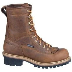 Carolina Boots: Men's Brown CA8824 EH Waterproof Logger Work Boots