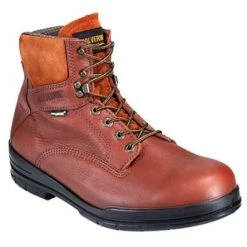 Wolverine Boots: Men's DuraShock 3122 Slip Resistant Brown Work Boots -Overlook Boots shop image 53846