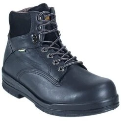 Wolverine Boots: Men's Black 3123 DuraShock Slip-Resistant Work Boots -Overlook Boots shop image 54094