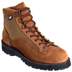 Danner Boots: Men's Brown 33000 USA-Made Waterproof Slip-Resistant Light II Boots -Overlook Boots shop image 64933