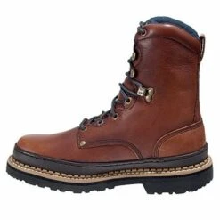 Georgia Boots: Men's Brown G8274 8 Inch Slip Resistant Work Boots -Overlook Boots shop image 65634