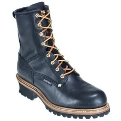Carolina Boots: Men's Black Waterproof CA8823 Logger EH Work Boots -Overlook Boots shop image 77370