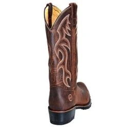 Double H Boots: Men's 2282 Brown Safety Toe USA-Made Cowboy Work Boots -Overlook Boots shop image 80216