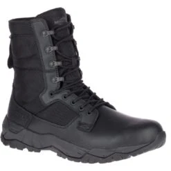 Merrell Boots: Unisex J099351 Black MQC Patrol Waterproof Tactical Work Boot -Overlook Boots shop j099351