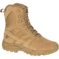 Merrell Boots: Unisex J099355 Tan Moab 2 Defense Slip Resistant Tactical Work Boot -Overlook Boots shop j099355