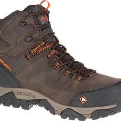 Merrell Boots: Men's J15735 Brown Orange Phaserbound Composite Toe Waterproof Work Hiker -Overlook Boots shop j15735