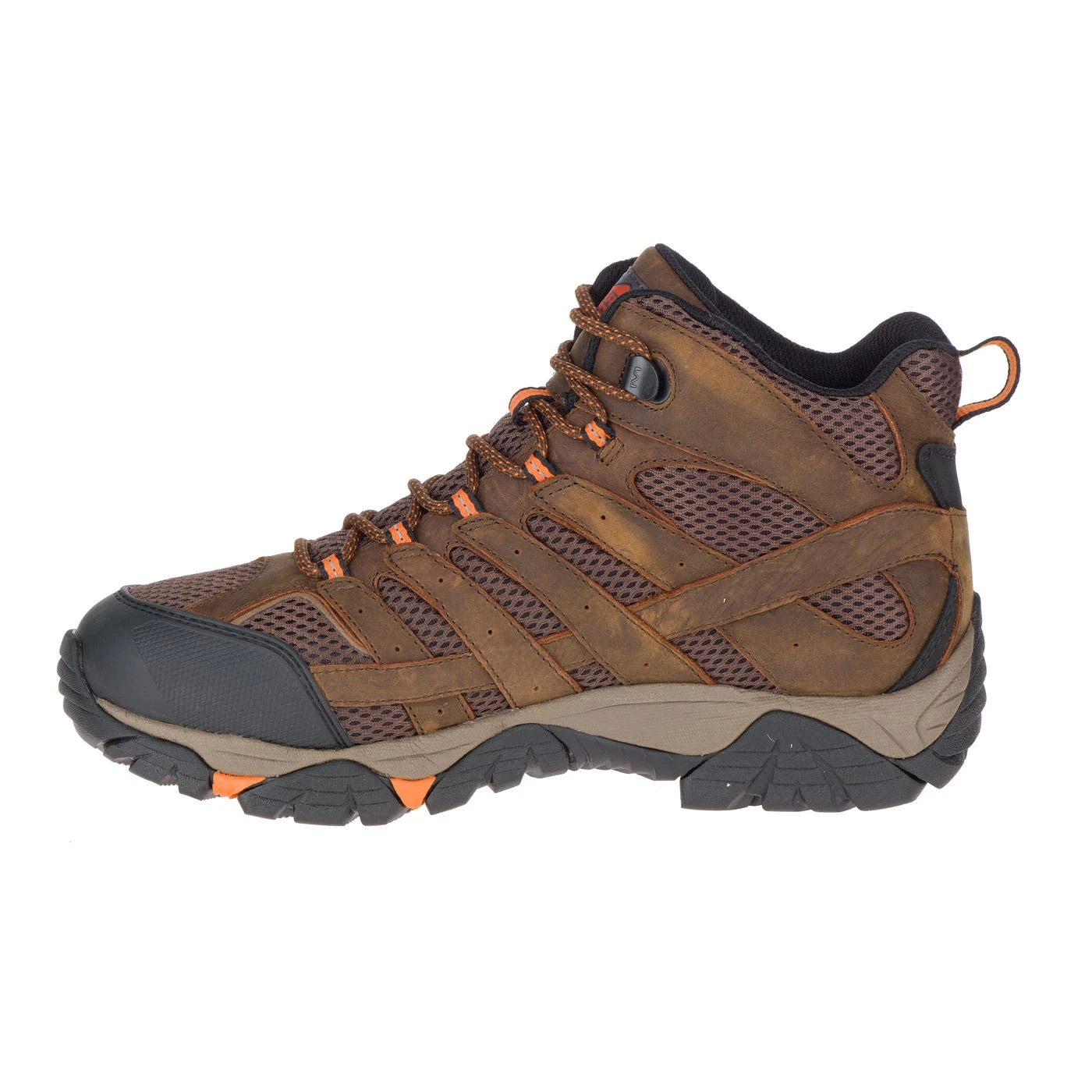 Merrell Boots: Men's J31239 Brown Orange Moab Vertex Mid Waterproof Slip Resistant Work Boot 4 Merrell Boots: Men's J31239 Brown Orange Moab Vertex Mid Waterproof Slip Resistant Work Boot - Image 2