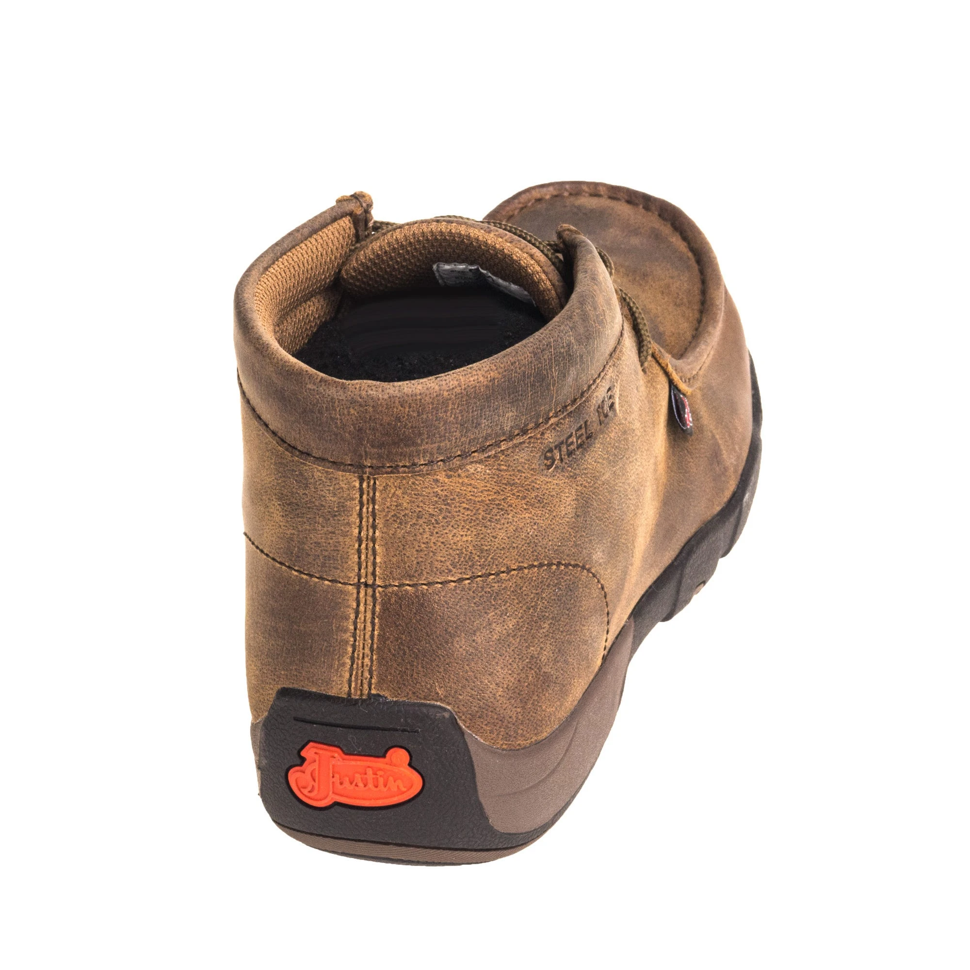 Justin Boots: Men's 235 Dark Brown Steel Moc Toe EH Work Boots 9 Justin Boots: Men's 235 Dark Brown Steel Moc Toe EH Work Boots - Image 7