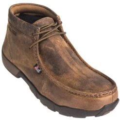 Justin Boots: Men's 235 Dark Brown Steel Moc Toe EH Work Boots 11 Justin Boots: Men's 235 Dark Brown Steel Moc Toe EH Work Boots -Overlook Boots shop justin 235 p 01