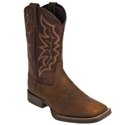 Justin Boots: Men's 7222 Dark Brown 11-Inch Chet Cowboy Boots -Overlook Boots shop justin 7222 p 01