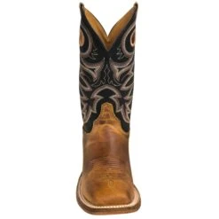 Justin Boots: BR740 Men's Brown Leather Caddo Cowboy Boots -Overlook Boots shop justin br740 f 01