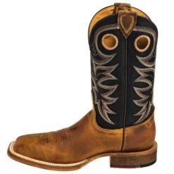 Justin Boots: BR740 Men's Brown Leather Caddo Cowboy Boots -Overlook Boots shop justin br740 i 01