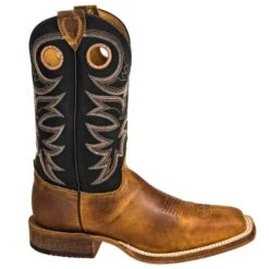 Justin Boots: BR740 Men's Brown Leather Caddo Cowboy Boots -Overlook Boots shop justin br740 o 01