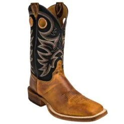 Justin Boots: BR740 Men's Brown Leather Caddo Cowboy Boots -Overlook Boots shop justin br740 p 01
