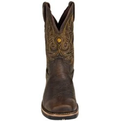 Justin Boots: Brown GR9050 Men's Waterproof George Strait Fireman Cowboy Boots -Overlook Boots shop justin gs9050 f 01