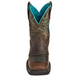 Justin Boots: Women's GY9624 8-Inch Mandra Chocolate Brown Cowboy Boots -Overlook Boots shop justin l9624 f 01