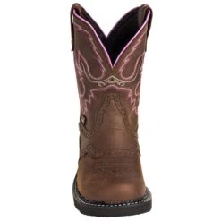 Justin Boots: Women's GY9903 Brown 8-Inch General Toe Gemma Cowboy Boots -Overlook Boots shop justin l9903 f 01