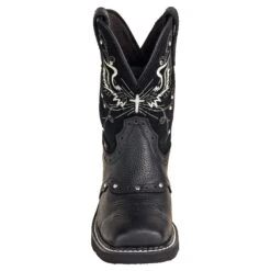 Justin Boots: Women's GY9977 Black Rhinestone Mandra 8-Inch Cowboy Boots -Overlook Boots shop justin l9977 f 01
