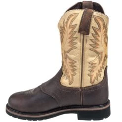 Justin Boots: Men's SE4661 Brown Stampede Steel Toe Cowboy Boots -Overlook Boots shop justin wk4661 i 01