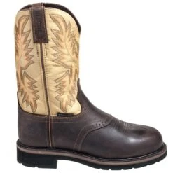Justin Boots: Men's SE4661 Brown Stampede Steel Toe Cowboy Boots -Overlook Boots shop justin wk4661 o 01