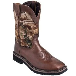 Justin Boots: Men's SE4676 RealTree Square Toe Cowboy Boots -Overlook Boots shop justin wk4676 p 01