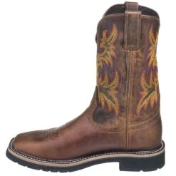 Justin Boots: Men's SE4681 Brown Square Toe Stampede Boots 13 Justin Boots: Men's SE4681 Brown Square Toe Stampede Boots -Overlook Boots shop justin wk4681 080 i 01
