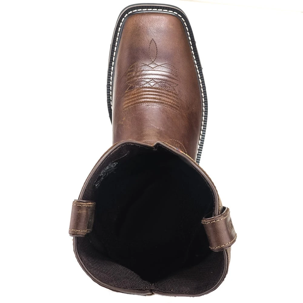 Justin Boots: Men's SE4681 Brown Square Toe Stampede Boots 4 Justin Boots: Men's SE4681 Brown Square Toe Stampede Boots - Image 2
