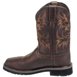 Justin Boots: Men's Steel Toe SE4690 Waterproof Stampede Work Boots -Overlook Boots shop justin wk4690 i 01