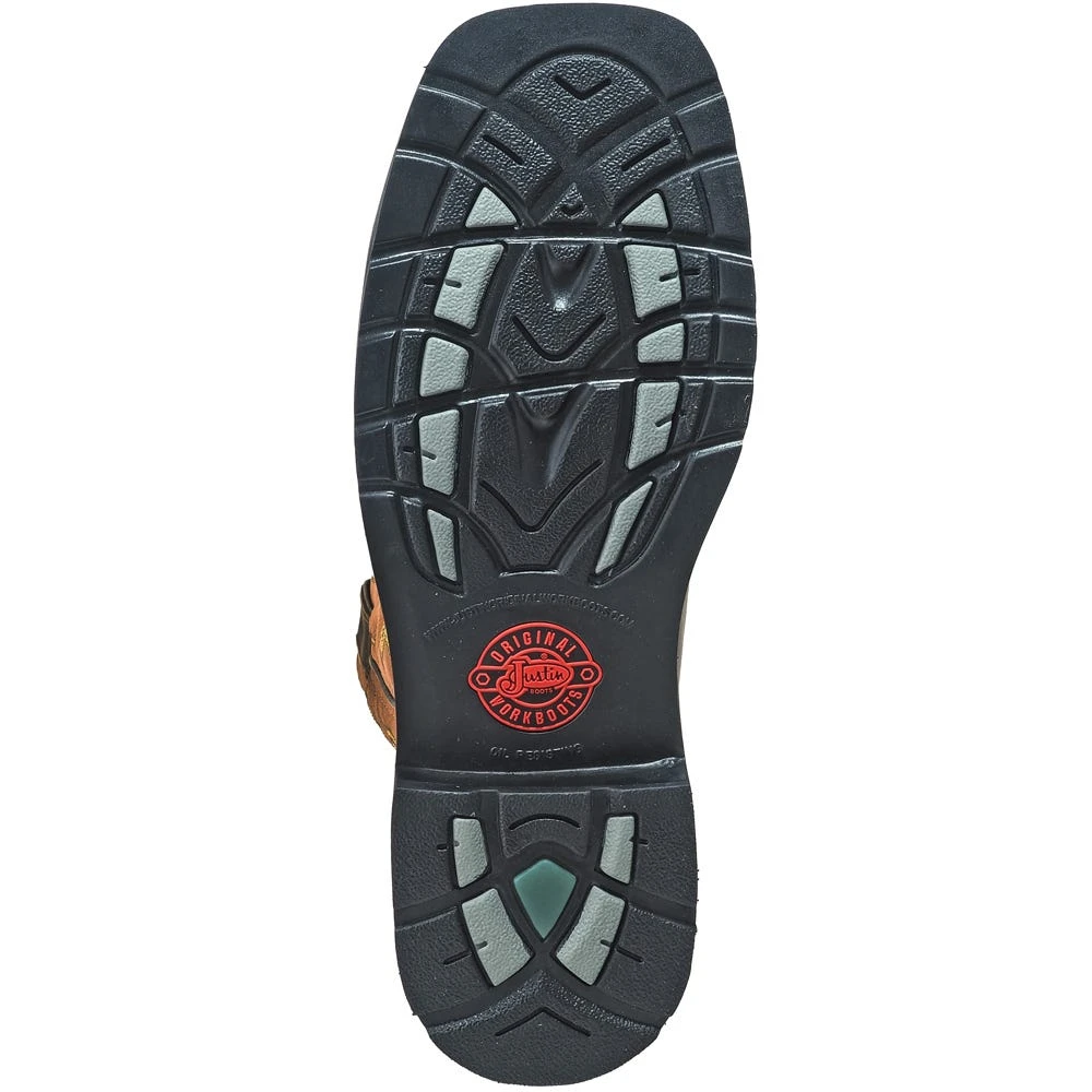 Justin Boots: Men's SE4812 Tan Composite Toe EH Non-Metallic Stampede Work Boots 3 Justin Boots: Men's SE4812 Tan Composite Toe EH Non-Metallic Stampede Work Boots