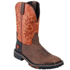 Justin Boots: Men's SE4944 Two Tone Leather EH Cowboy Work Boots -Overlook Boots shop justin wk4944 090 p 01