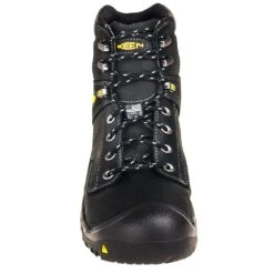 KEEN Utility Boots: Men's 1016778 Black 6-Inch Steel Toe EH Waterproof Mt. Vernon Work Boots -Overlook Boots shop keen 1016778 f 001