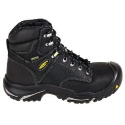 KEEN Utility Boots: Men's 1016778 Black 6-Inch Steel Toe EH Waterproof Mt. Vernon Work Boots -Overlook Boots shop keen 1016778 o 001