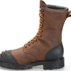 Matterhorn Boots: Men's MT910 Brown 10" Waterproof Steel Toe Internal Metguard Work Boot 11 Matterhorn Boots: Men's MT910 Brown 10" Waterproof Steel Toe Internal Metguard Work Boot -Overlook Boots shop mt910 500xauto instep 1