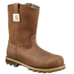Carhartt Boots: Men's CMP1053 Brown Waterproof Slip Resistant Wellington Work Boot -Overlook Boots shop o65oohua scaled
